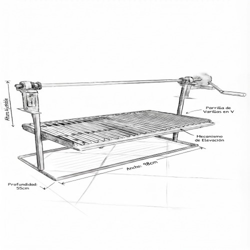 Parrilla Manivela Lateral (Varios Diseños)